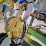Démonstration culinaire: Fondue de poireaux, NOis de St-Jacques, Véritable Andouille de Vire.